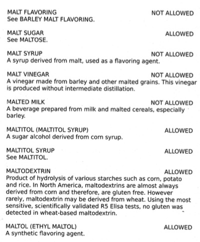  Malt flavouring gluten free