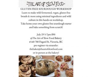 Art of Slow Food July 29 Workshop