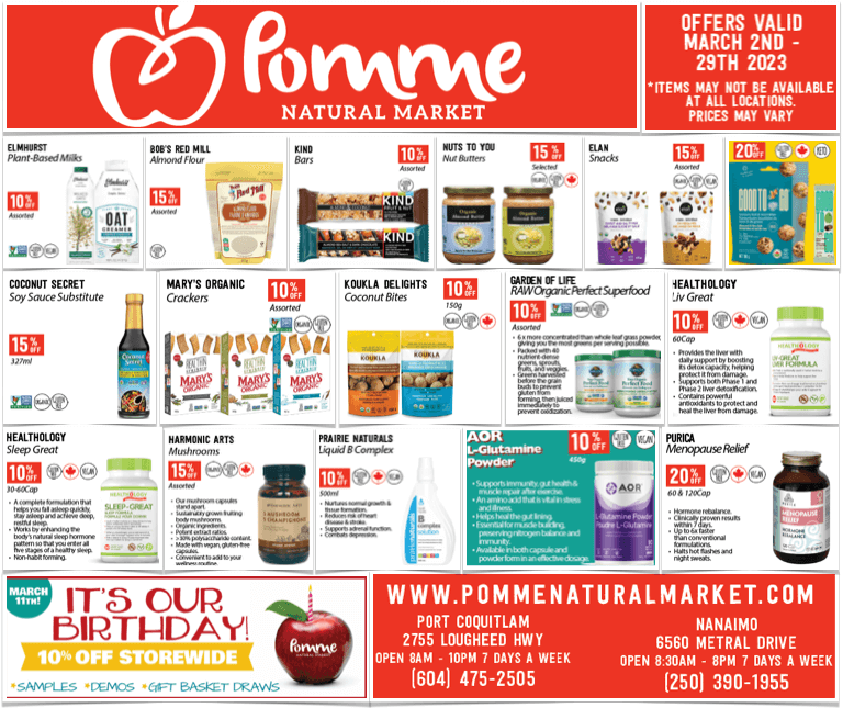 Pomme Natural Markets March 2023 Flyer