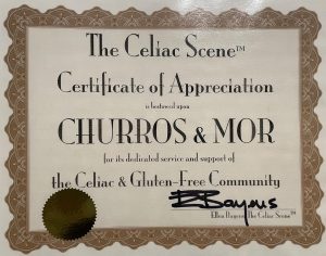 Churros Certificate of Appreciation