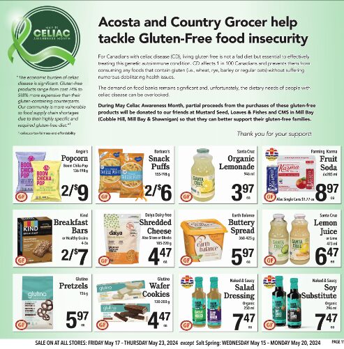 Country Grocer Celiac Awareness Flyer